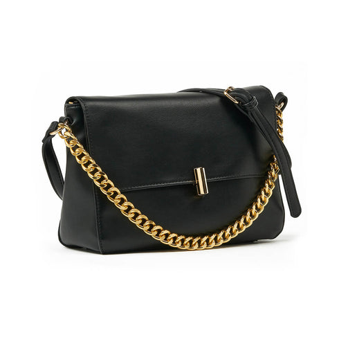 Verde Γυναικεία Τσάντα Χιαστί 16-7346 Μαύρο